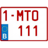 Plaque d'immatriculation belge 340*210mm